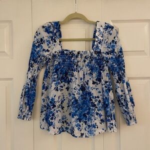 Tuckernuck blue and white long sleeved top